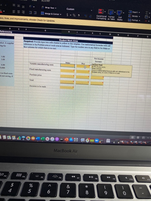 Referencing Using Excel to Assess a Make or Buy Decision PROOLEN Mansonstres
