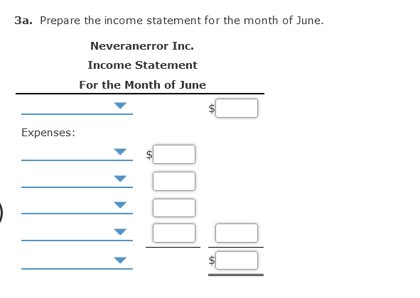 Revenues Expenses = Income June 17: Paid a $810 bill from the
