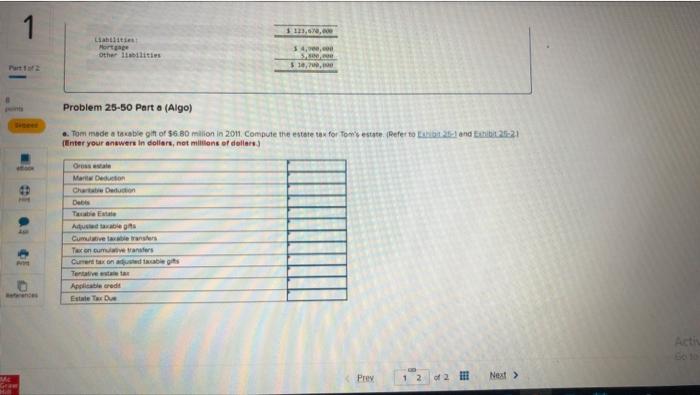 (Algo) The following information to the wested below Tom He was an