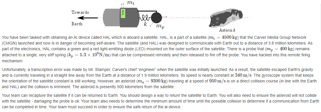  mt k.mp Towards heb Earth Asteroid You have been tasked with