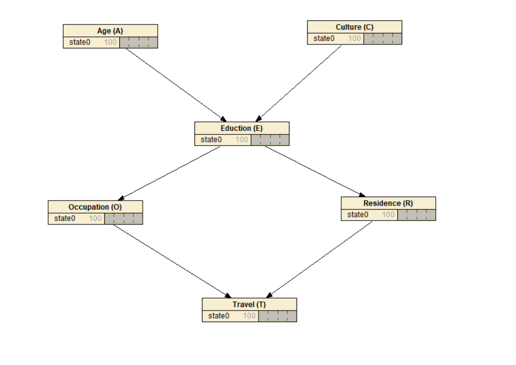 Build and compile a Bayesian causal networks model using the template file