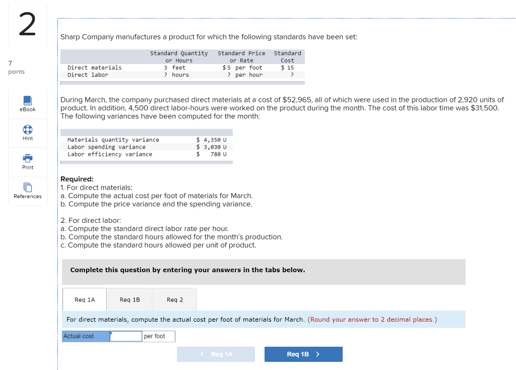 This is one question with 3 different parts 2 Sharp Company manufactures