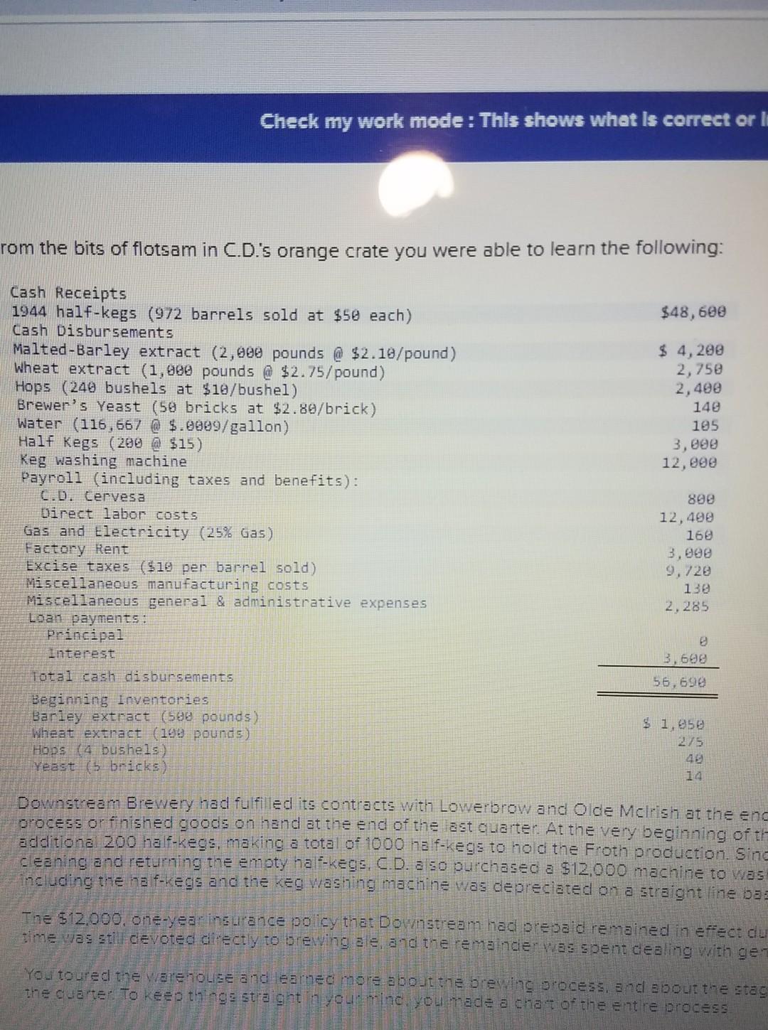  Check my work mode: This shows what is correct or la