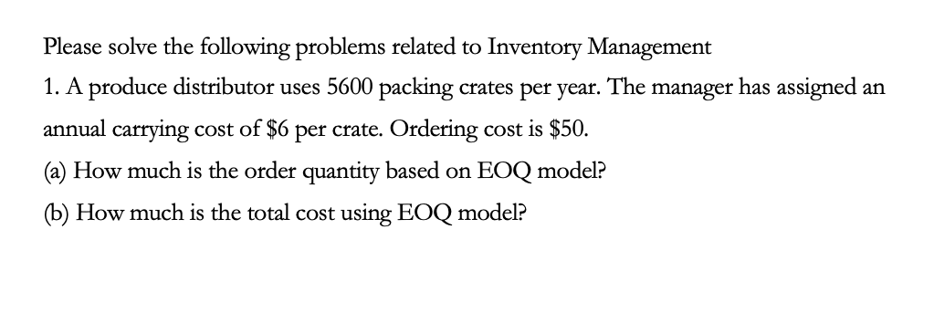  Need help with steps. Please solve the following problems related to