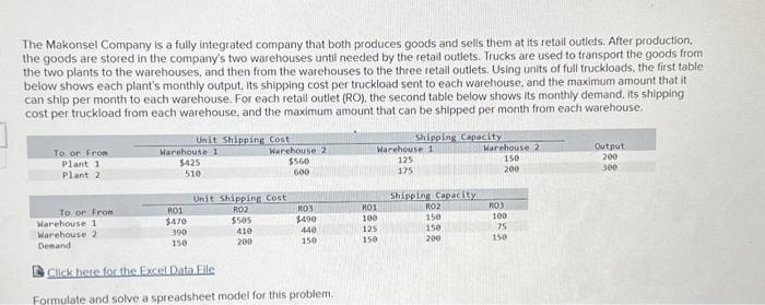 use excel to solve, please do no just list excel instructions The