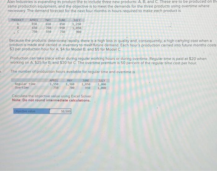 I am having a hard time finding the objective value. Can someone