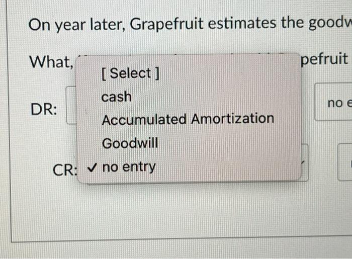 and a copyright valued at $75,000. On year later, Grapefruit estimates the