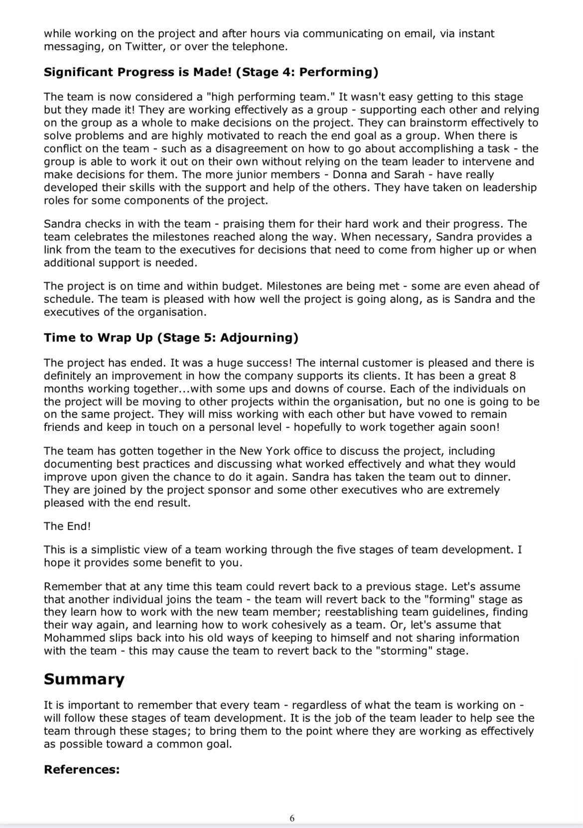 sharing information?"Please, answer what could be these two possible scenarios? How this