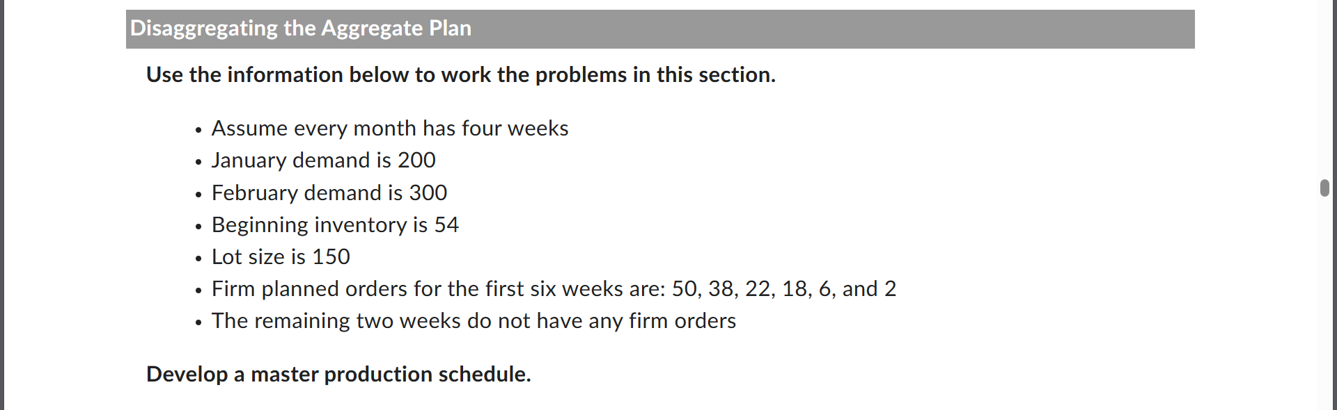 please explain how to get these answers Use the information below to