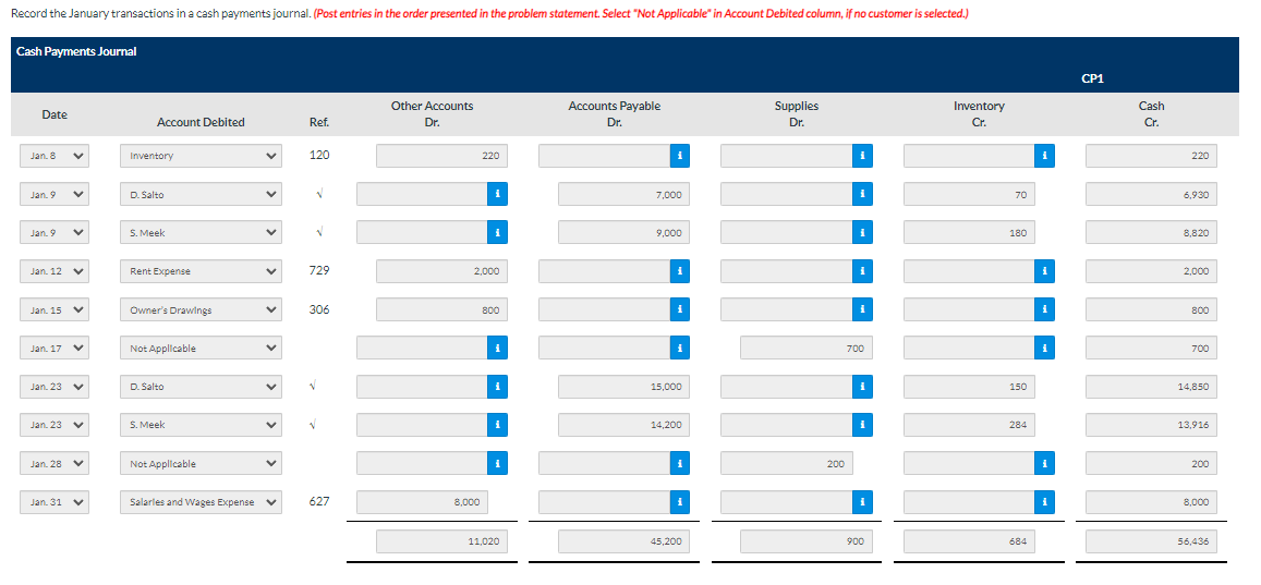 are 2/10, n/30. The cost of all merchandise sold was 60% of