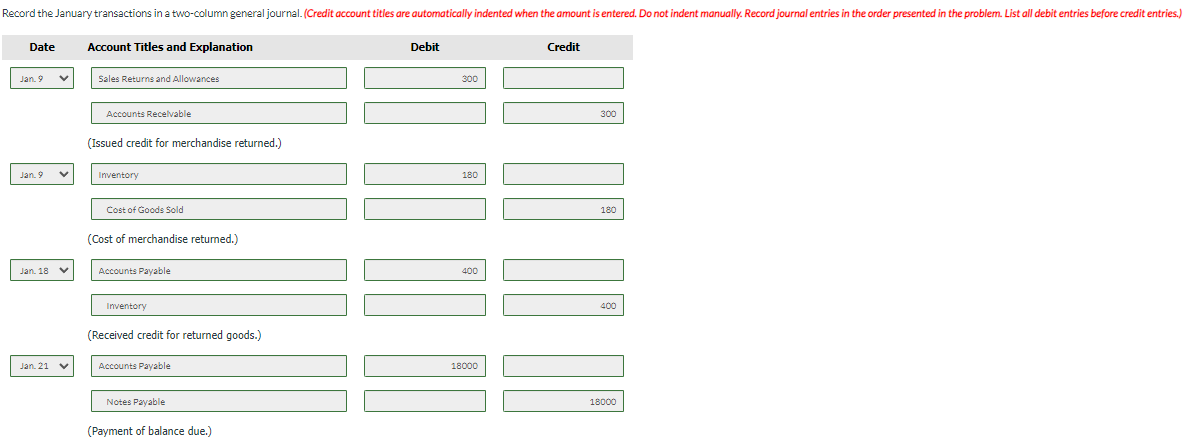 the sales price. GENERAL LEDGER Account January 1 Number Account Title Opening