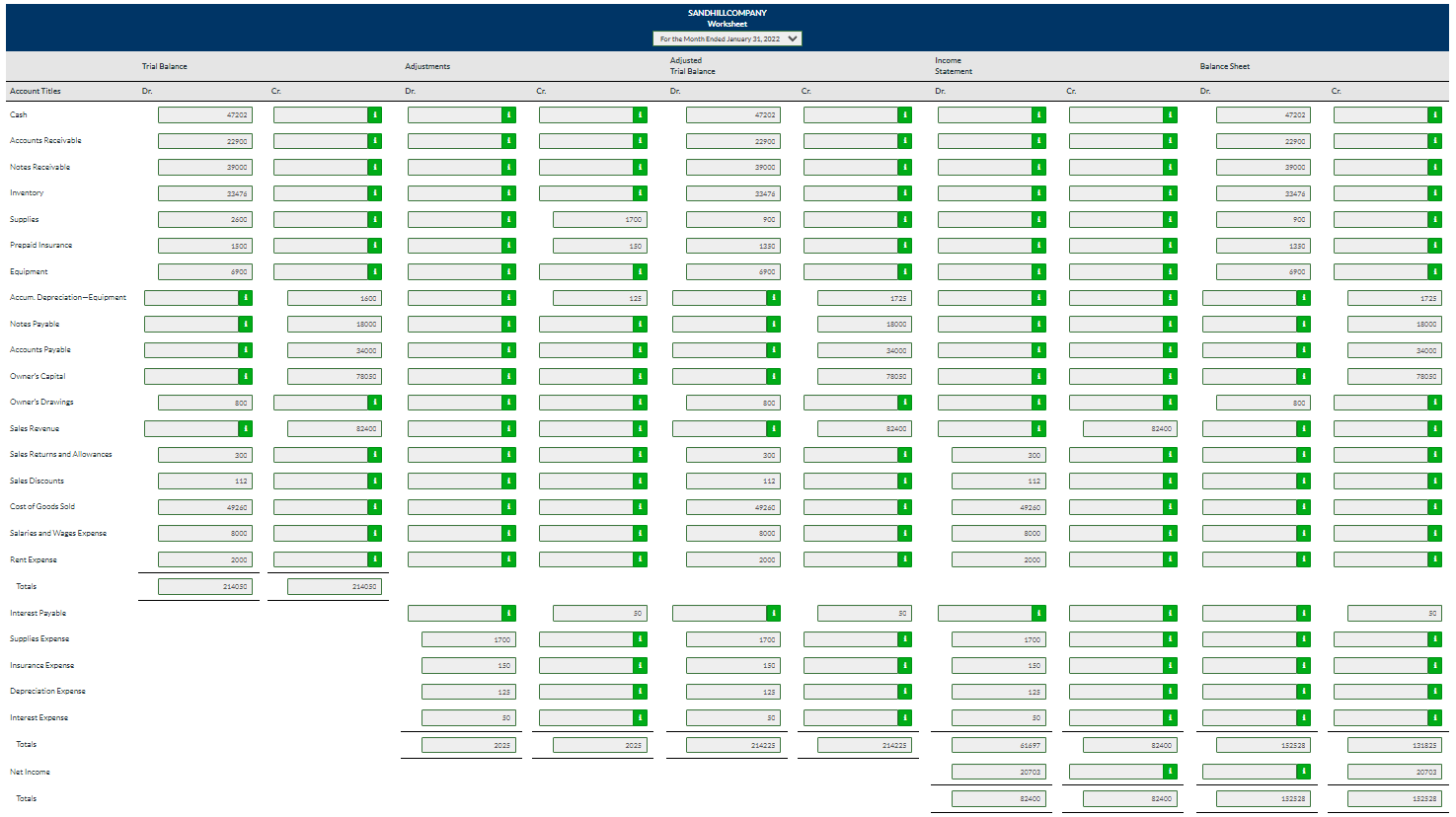 120 Inventory 20,000 126 Supplies 1,700 130 Prepaid Insurance 1,500 157 Equipment