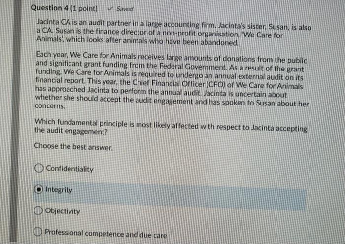 Limited (Xara), a clothing retailer. Simon has been Xara's auditor for the