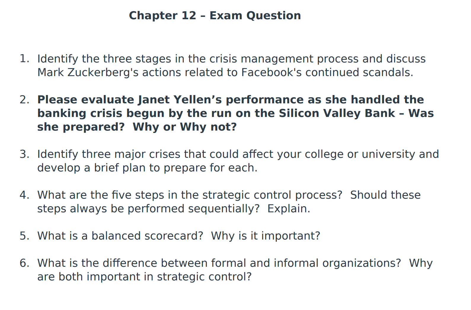 This is just a study guide, not an actual exam. Please answer