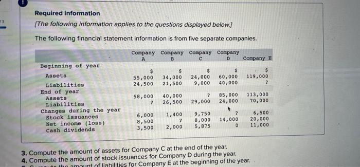 help complete table for company D and describe how to find net