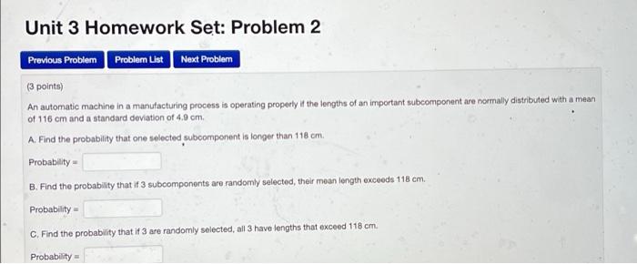  Unit 3 Homework Set: Problem 2 Previous Problem Problem List Next