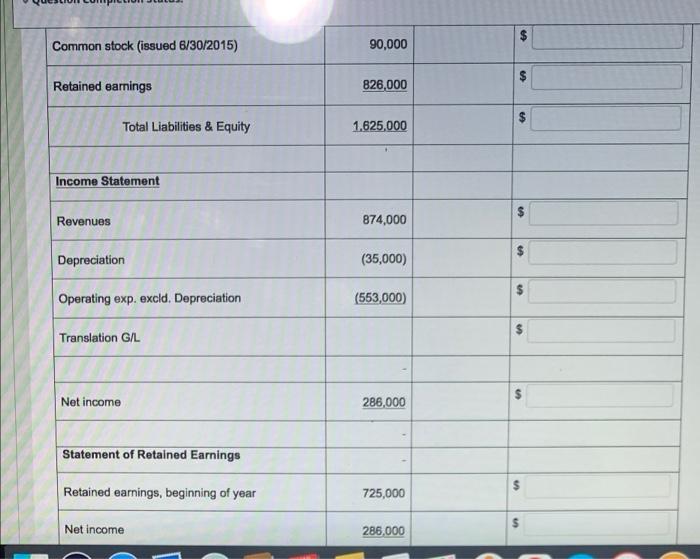 Sales were enmed and operating expenses were incurred evenly during the year.
