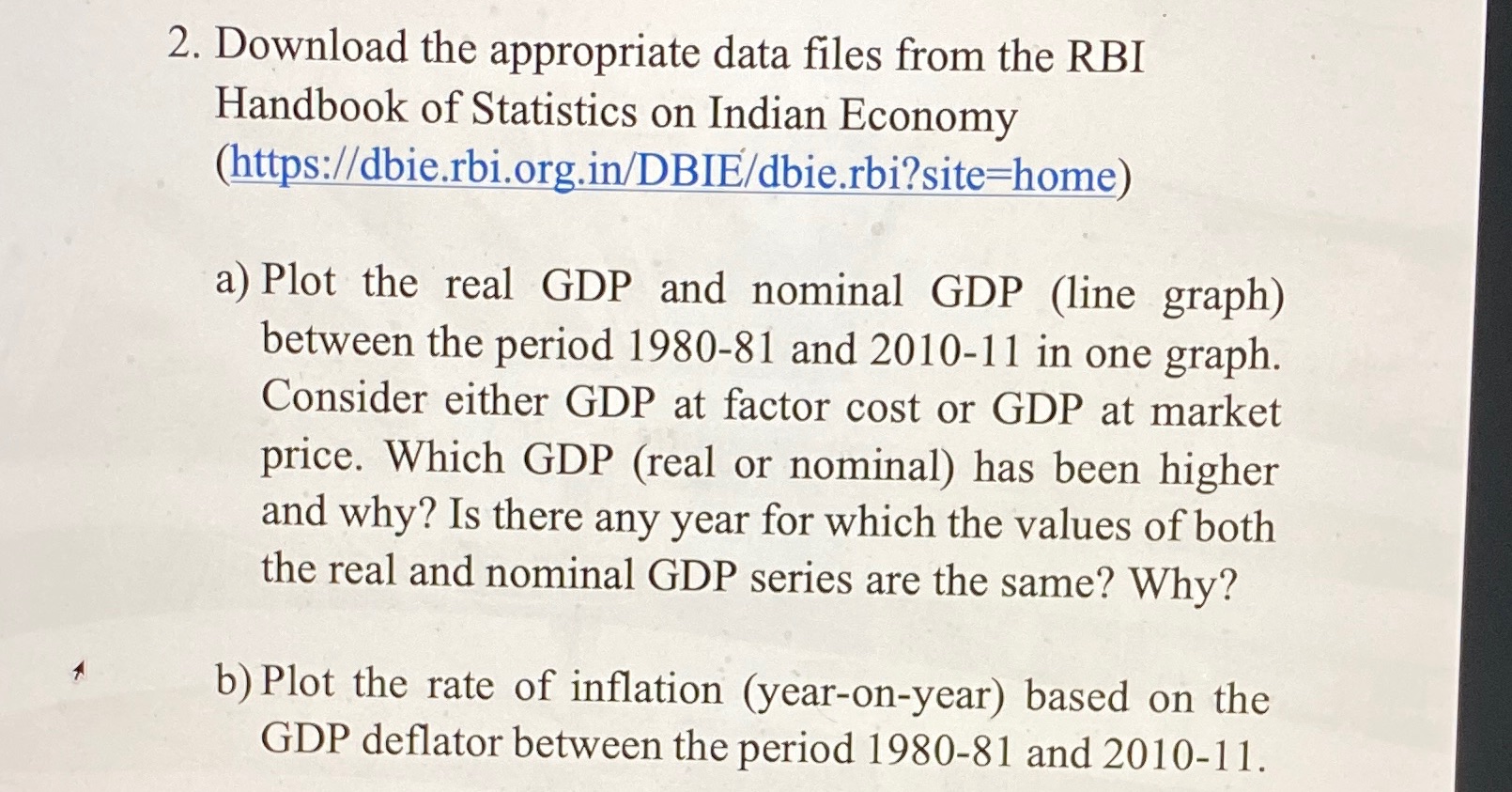 answer in microeconomics terms 2. Download the appropriate data files from the