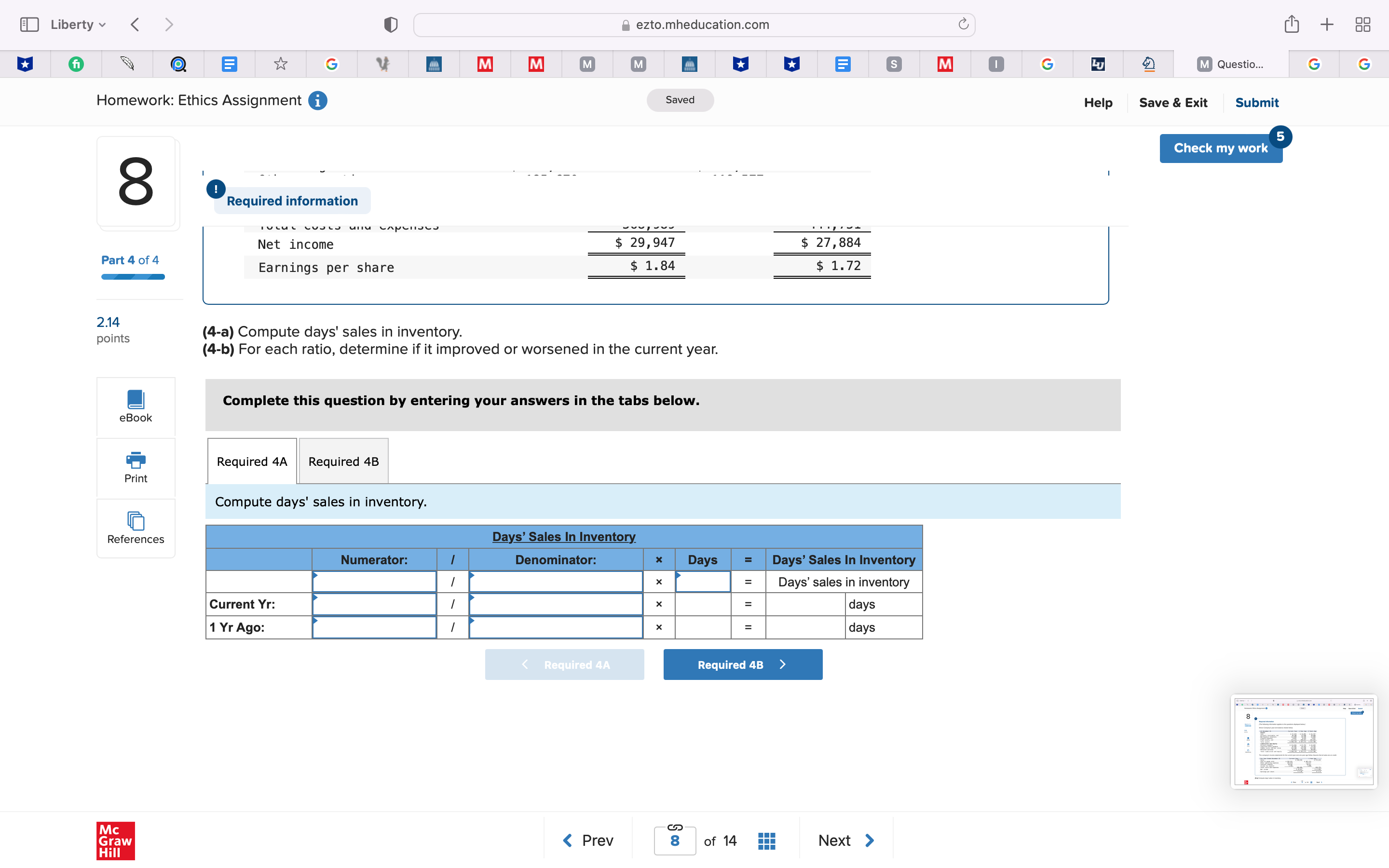 At December 31 Current Year 1 Year Ago 2 Years Ago p'"'5