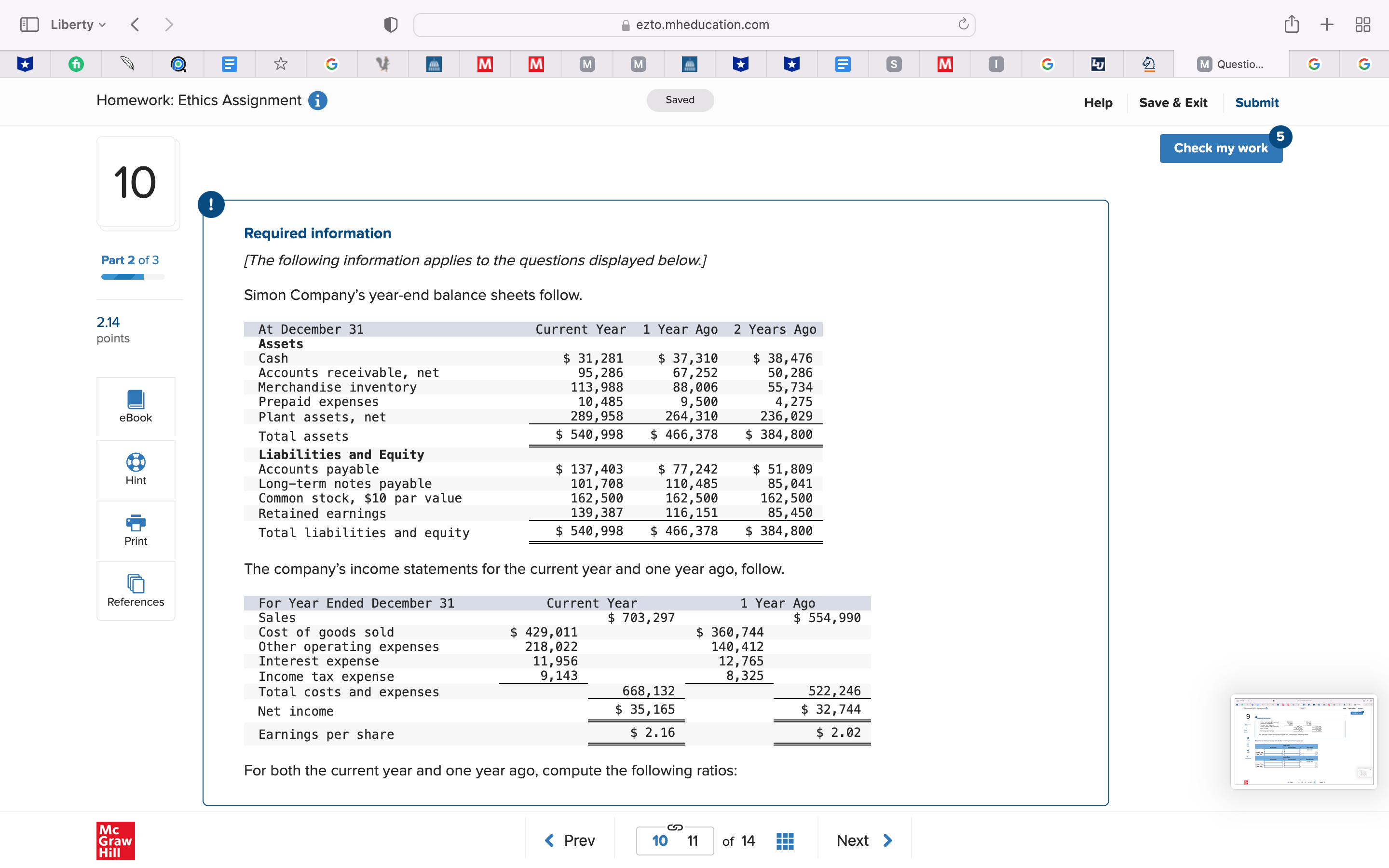 $ 397,172 $ 327,700 Liabilities and Equity _ Accounts payable :5 115,866
