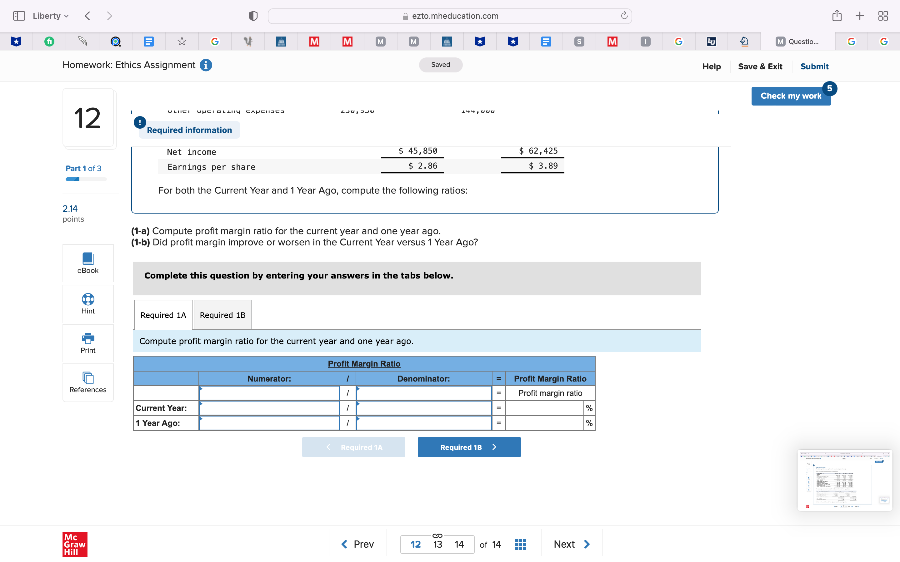 the current year and one year ago follow. Assume that all sales