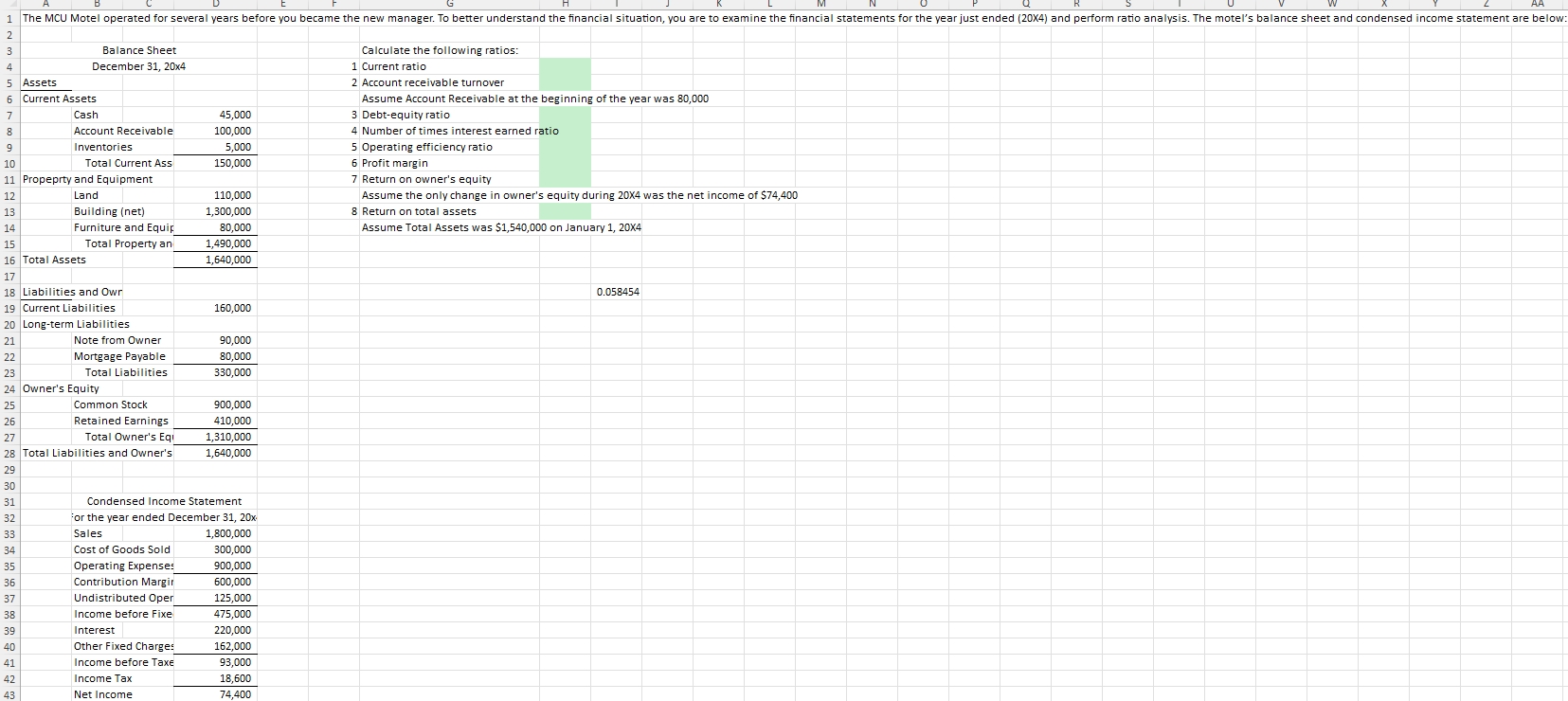 please answer step by step using excel formula ( or type out