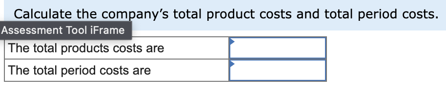 MOH Equipment depreciation: Fabrication 300,000 Product MOH Fixed Equipment depreciation: Assembly 50,000