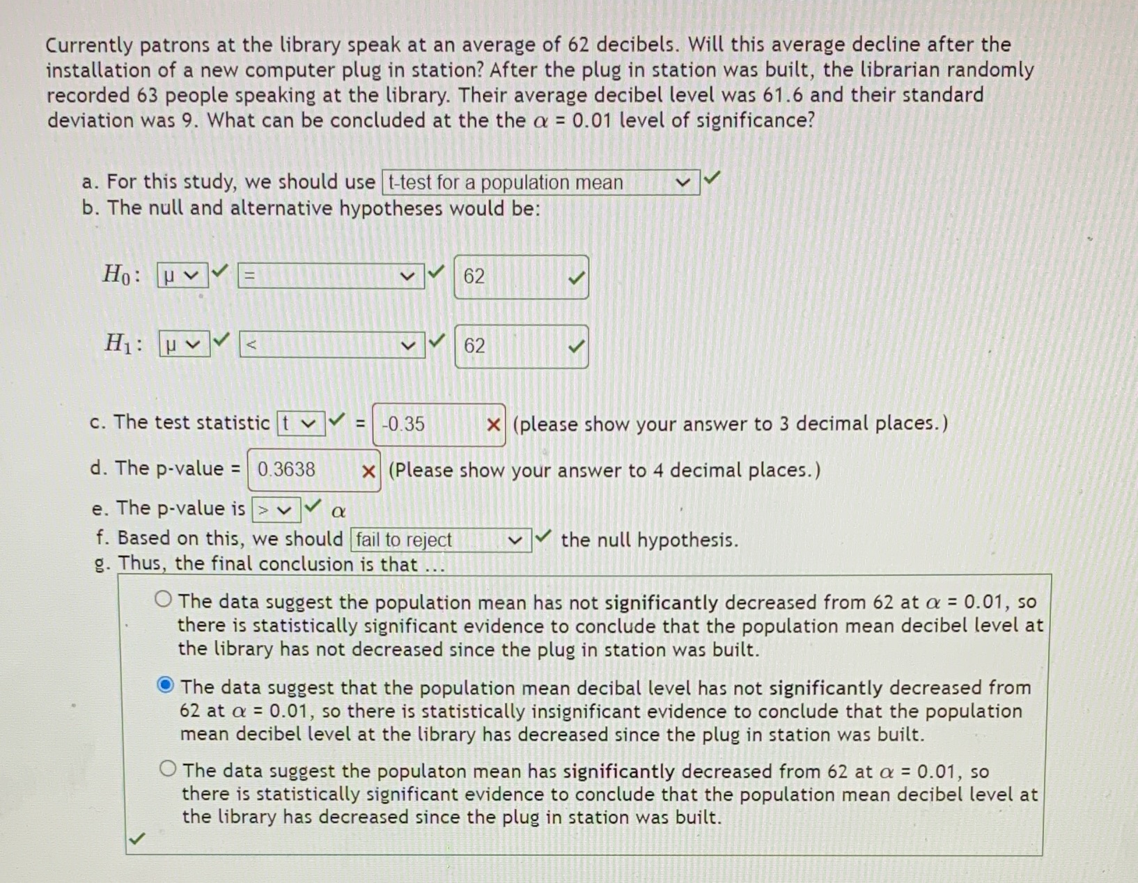 2 single pop mean question C and D are only wrong Currently