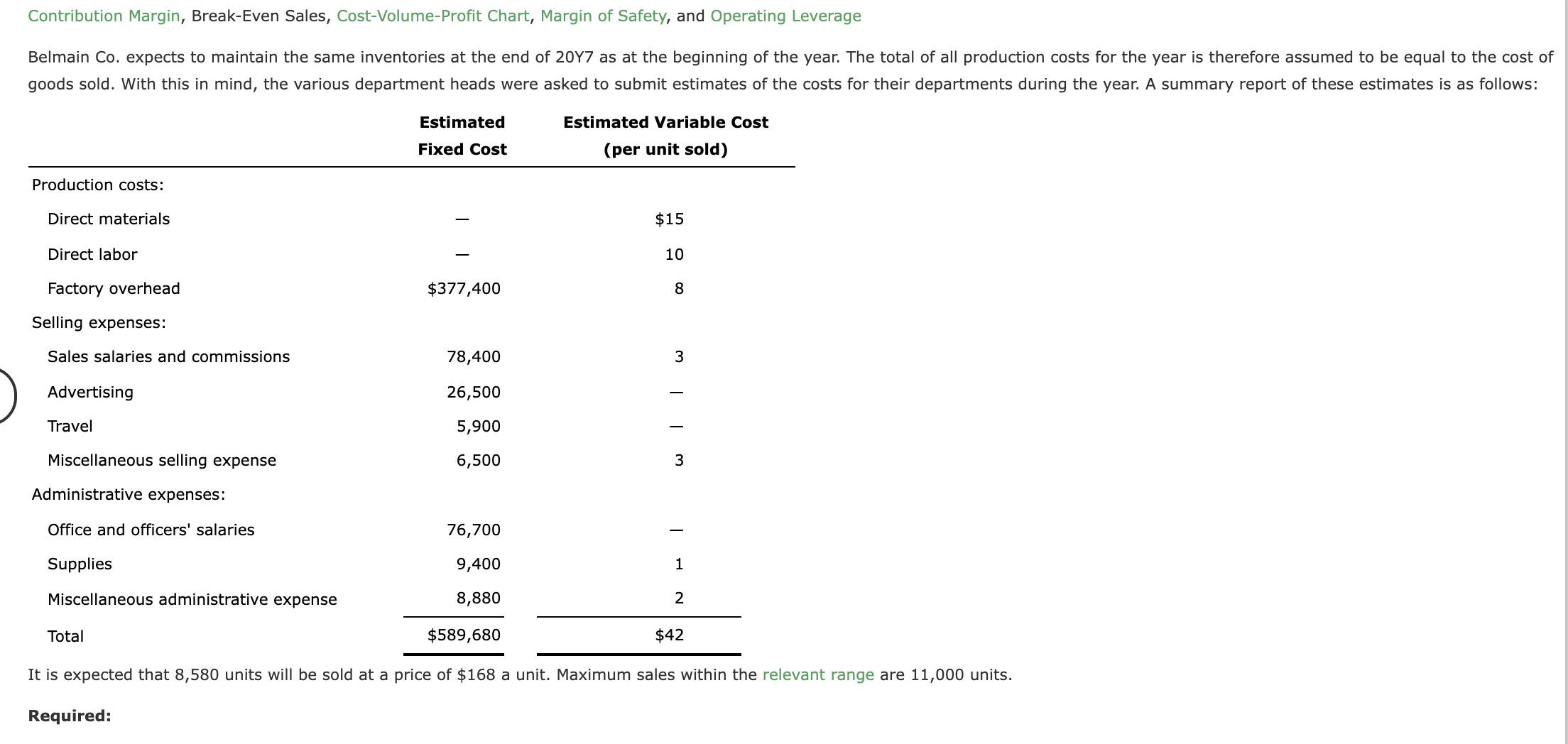 highlow method gives a formula for the estimated total cost and may