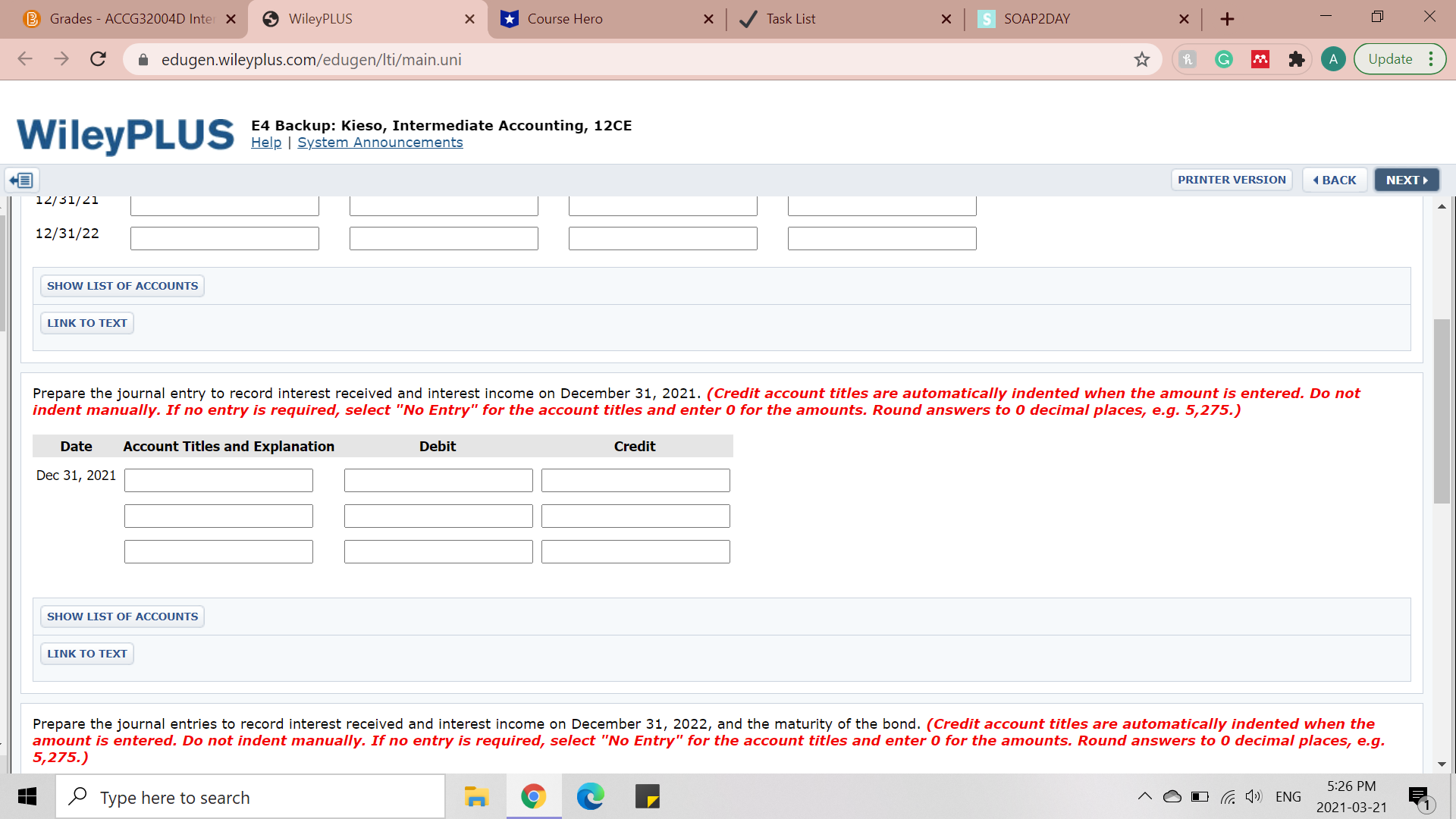 x Task List X S SOAP2DAY X + X -> C A