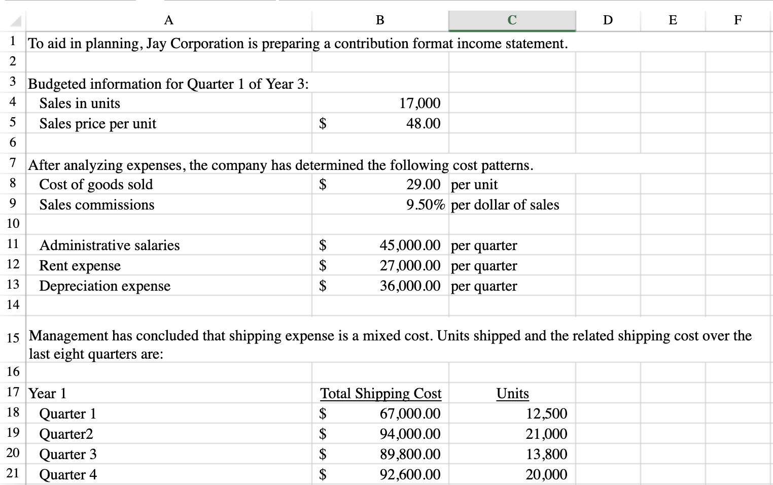 Basic Math Functions [L01, L02, L03] Jay Corporation has provided data from