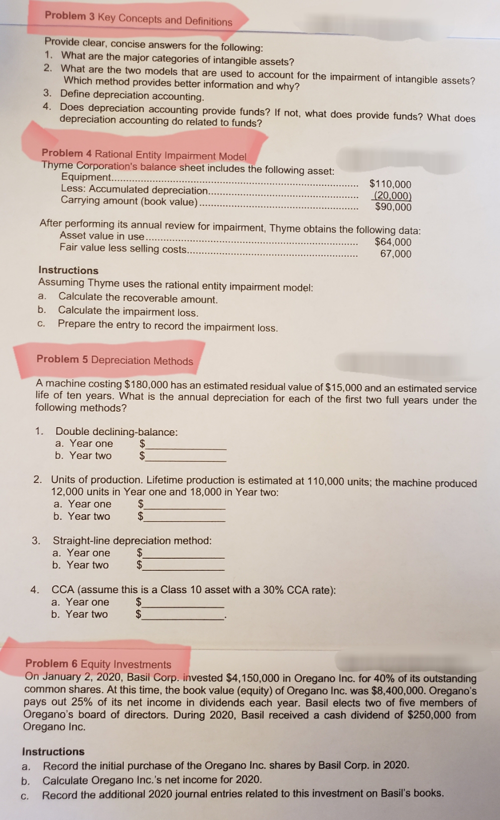 Intermediate Financial Reporting Problem 3 Key Concepts and Definitions Provide clear, concise