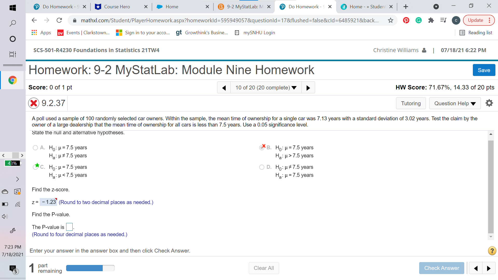 Do Homework - 9 X *Course Hero X Home X B