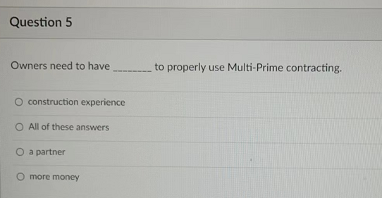 What is the most commonly used business ownership type of construction firms