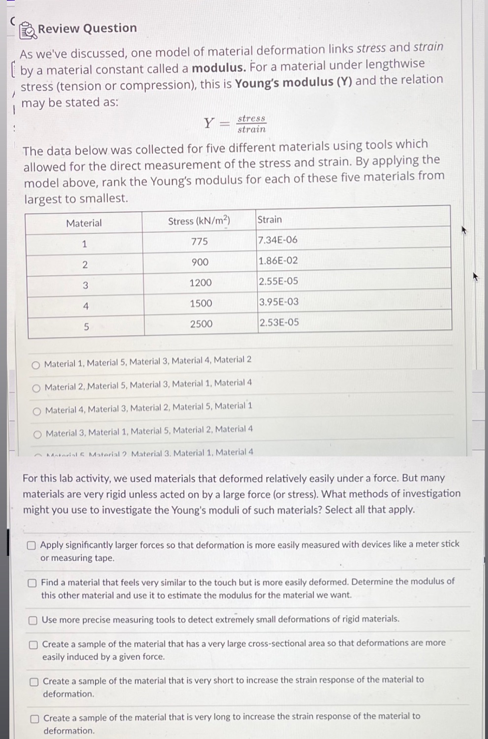 Please help me with these two questions. .( @Review Question As we've