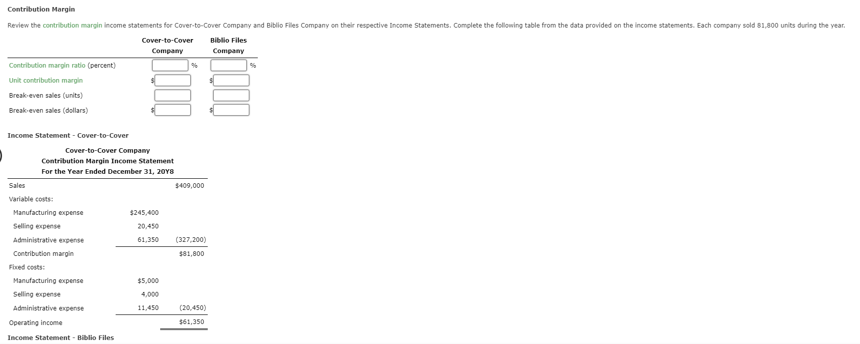 wants your help in determining the cost behavior. After reviewing the data,