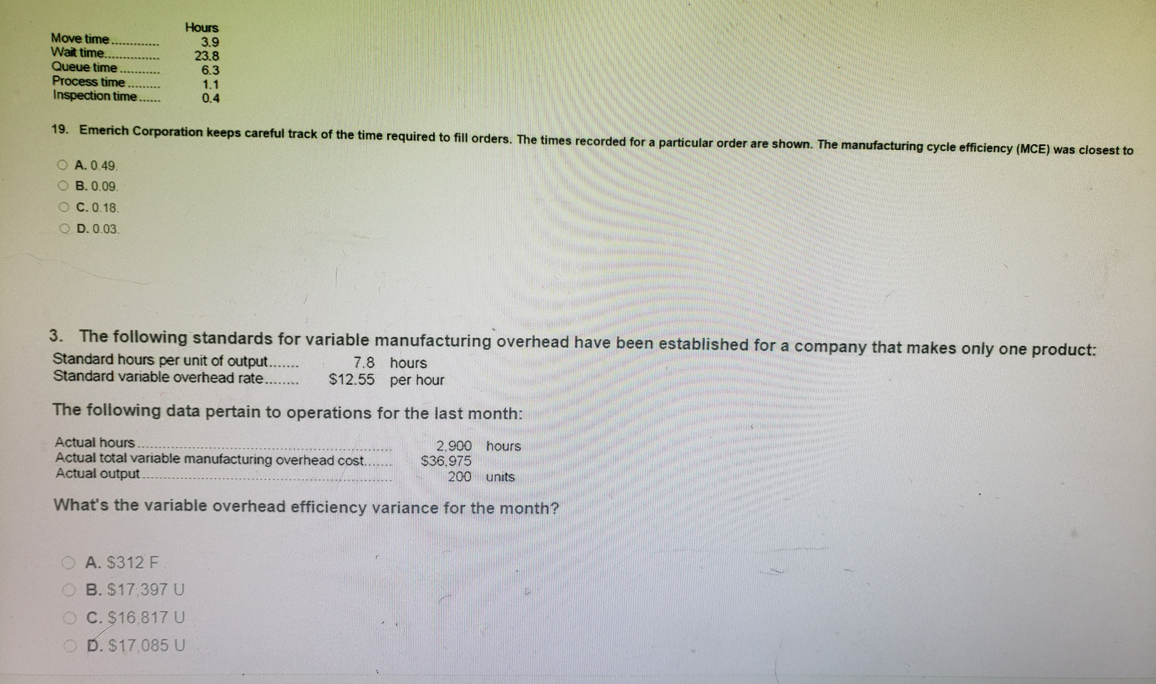 Hours Move time. 3.9 Wait time..... 23.8 Queue time ..... 63