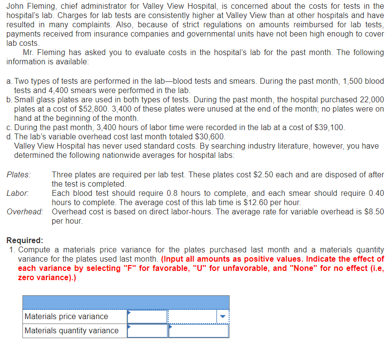 I really need some help please. John Fleming, chief administrator for Valley