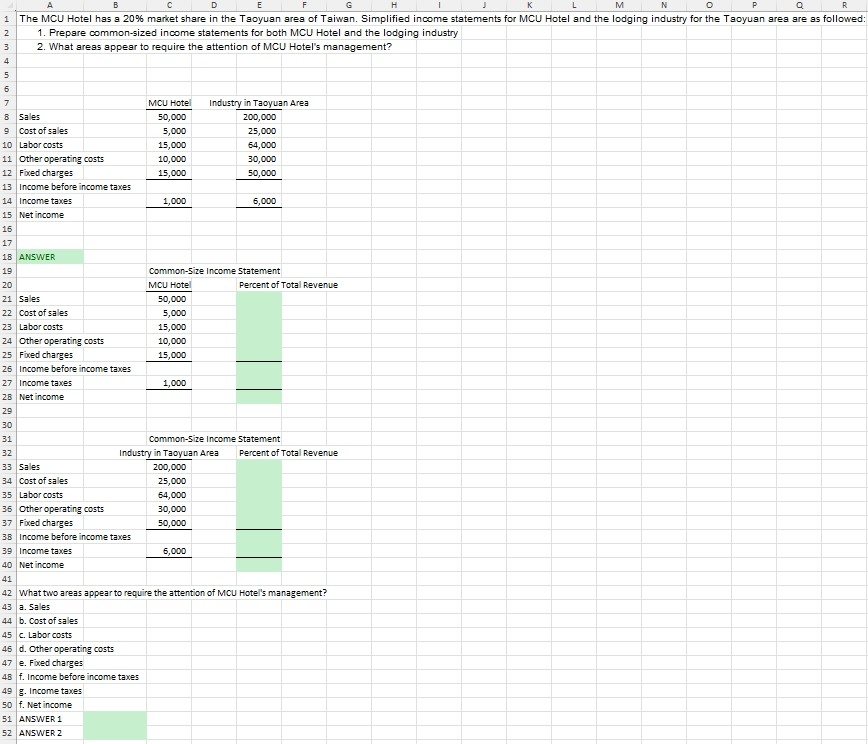 please answer step by step using excel formula ( or type out