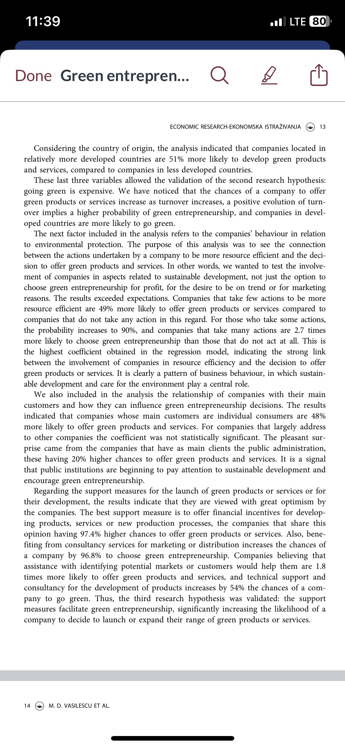 providing green prod- ucts and services, developing environmentally friendly production technologies, stimulating