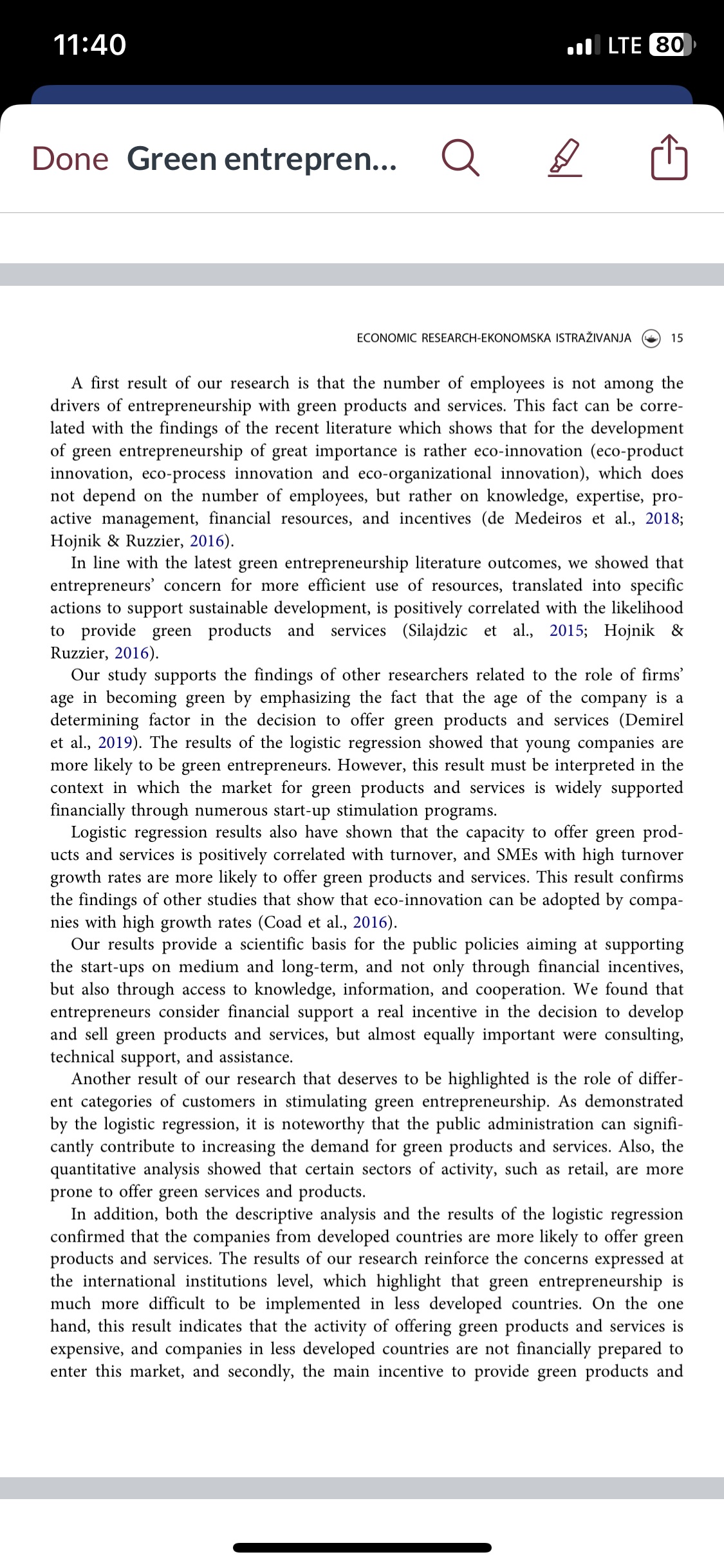 green products and services. Among the factors highlighted in the literature, three