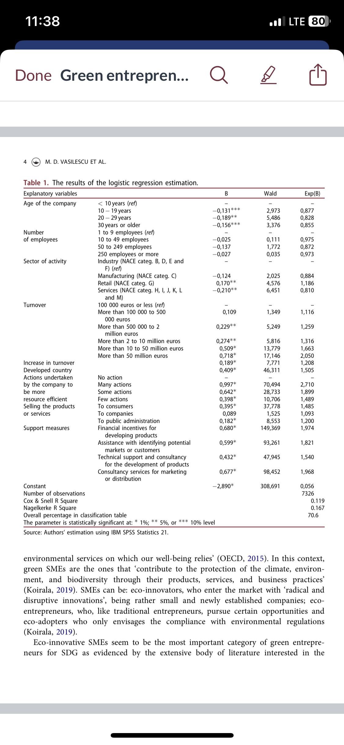 sector of activity in which the company operates, the turnover and its