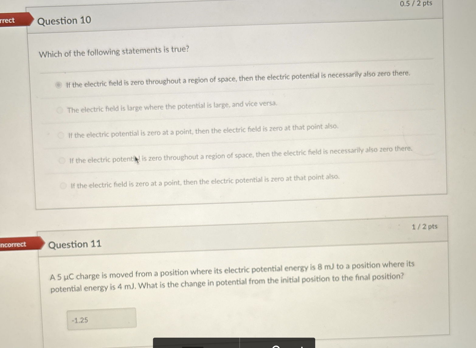 Question 8 Three point charges are located on the x-axis. The first