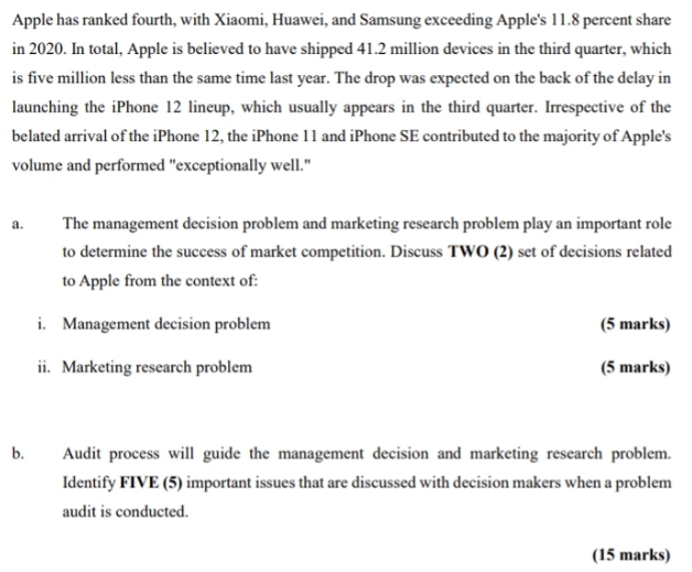 case study Apple has ranked fourth, with Xiaomi, Huawei, and Samsung exceeding