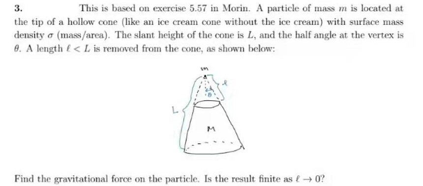 3. This is based on exercise 5.57 in Morin. A particle