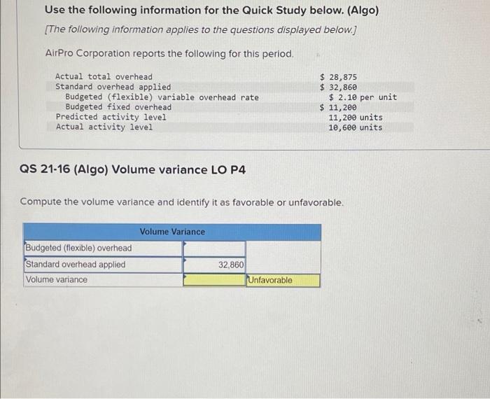 (Algo) (The following information applies to the questions displayed below.) AirPro Corporation