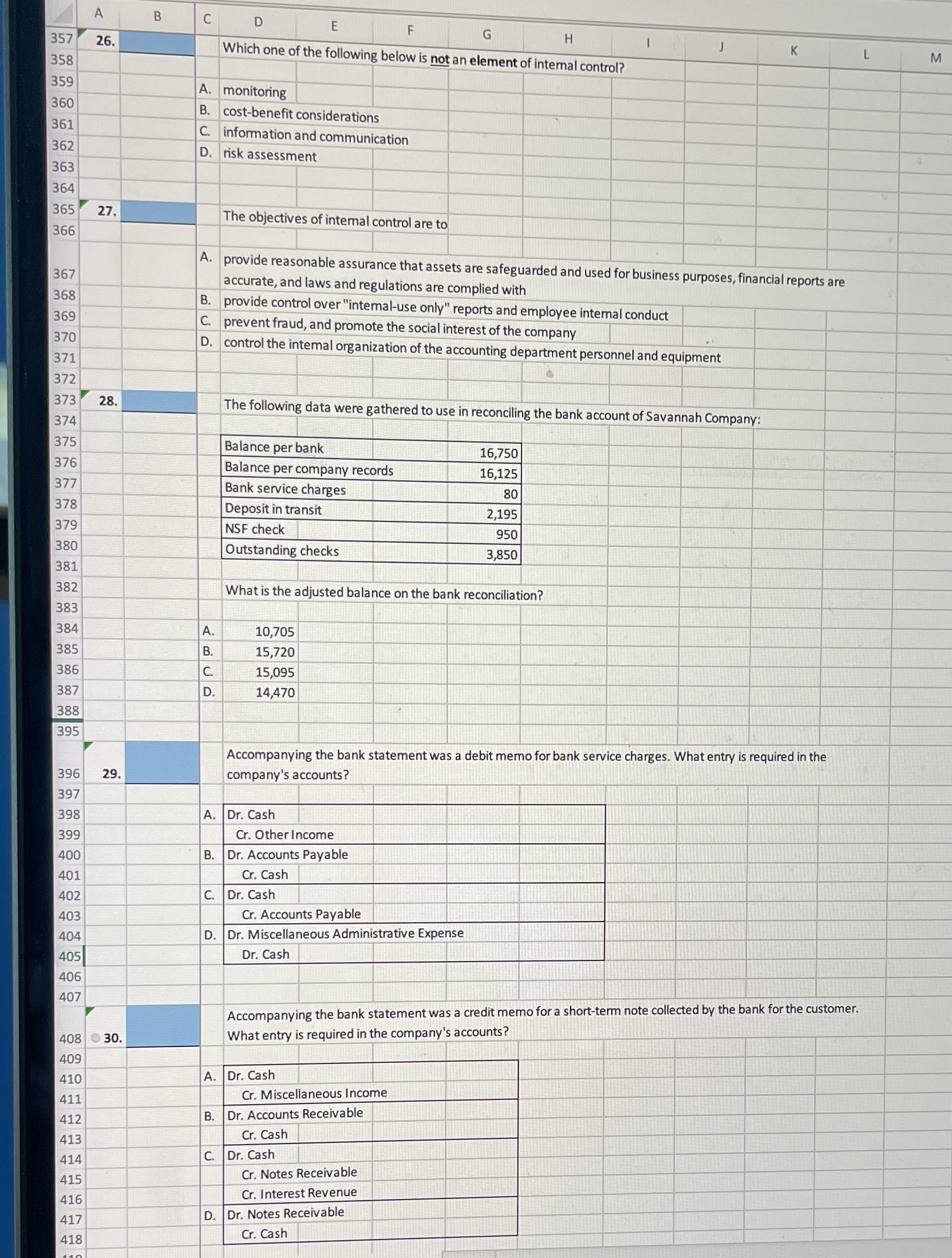 CSO 2.4, 2.5 A B C D E F 357 G H