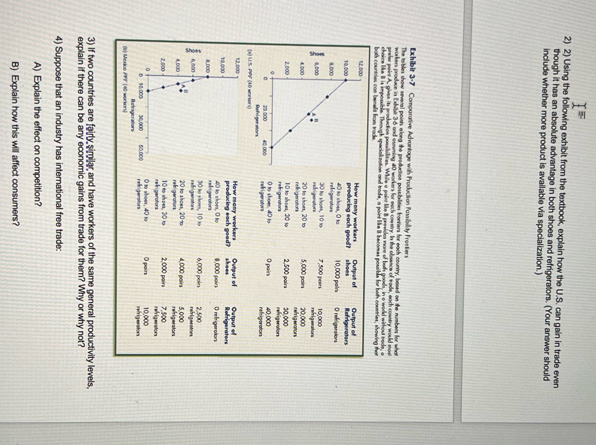 Please answer the all questions thank 2) 2) Using the following exhibit