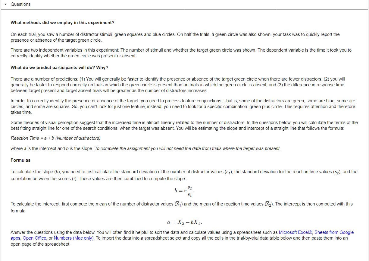 these questions. Question Answer Status Standard deviation of the number of distractors