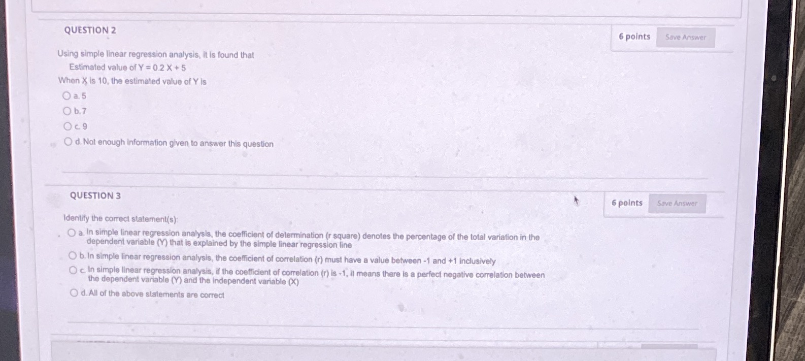 Please help me with 2 and 3 QUESTION 2 6 points Save